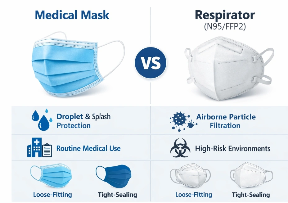Medical Masks vs. Respirators: Understanding the Difference